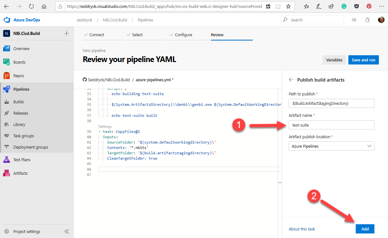 publish-build-artifacts-params